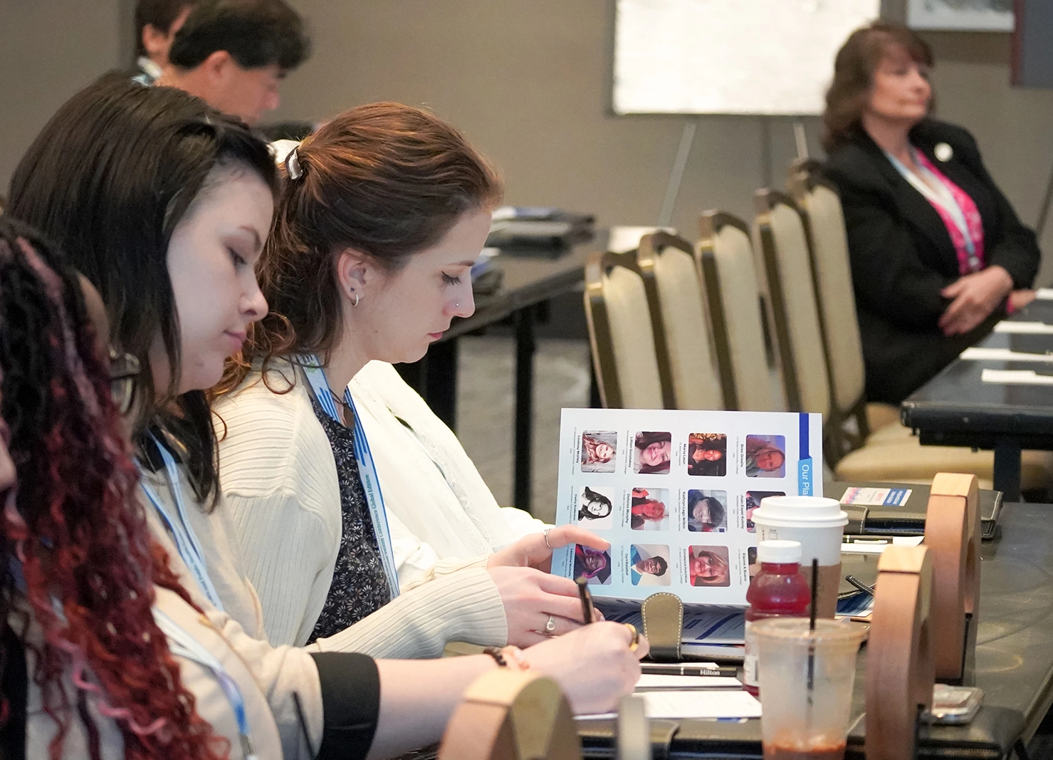 A group in an innovative discussion session