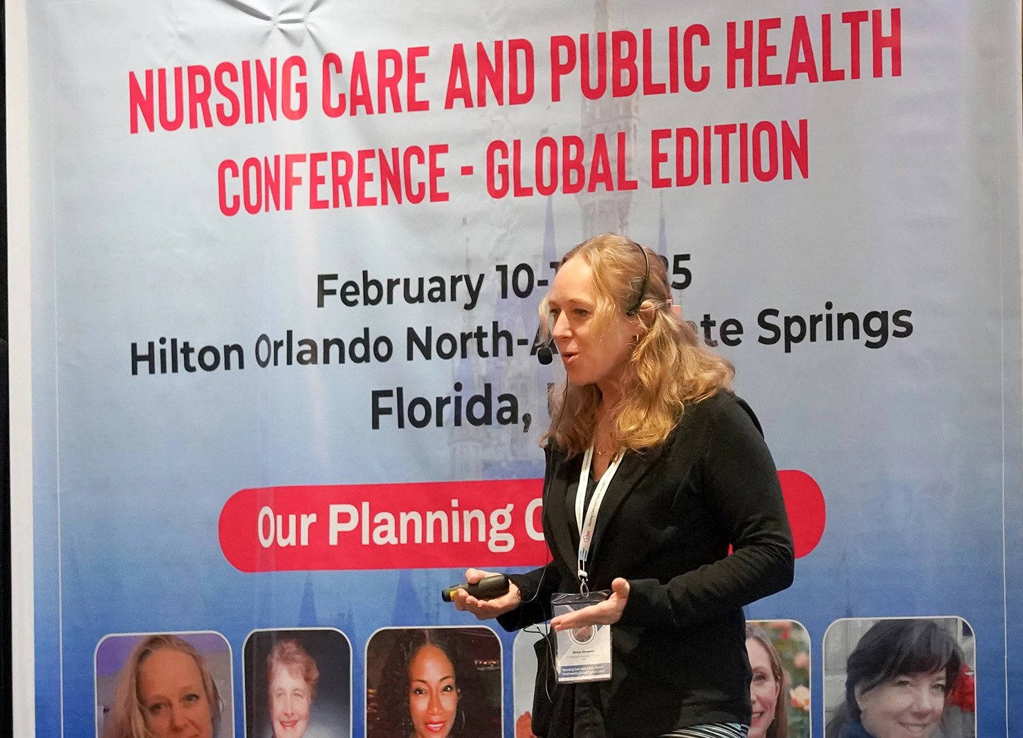 Keynote speaker discussing latest medical advances