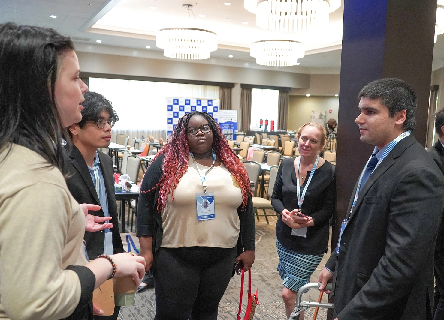 Students engaging with a mentor