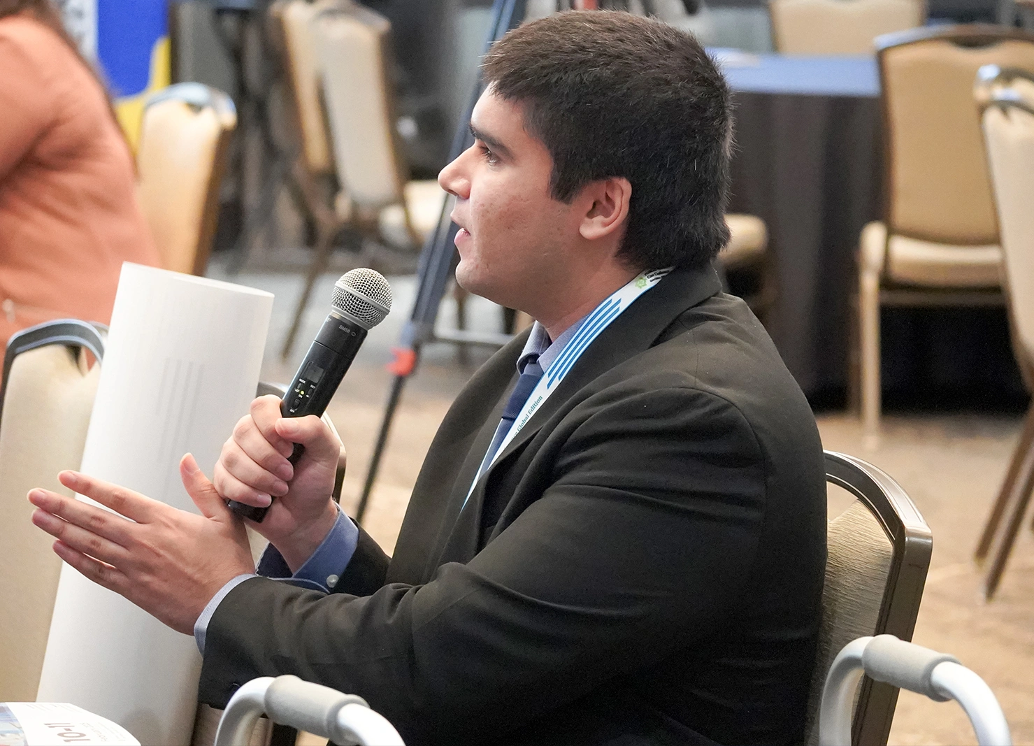 Mentor speaking about his story