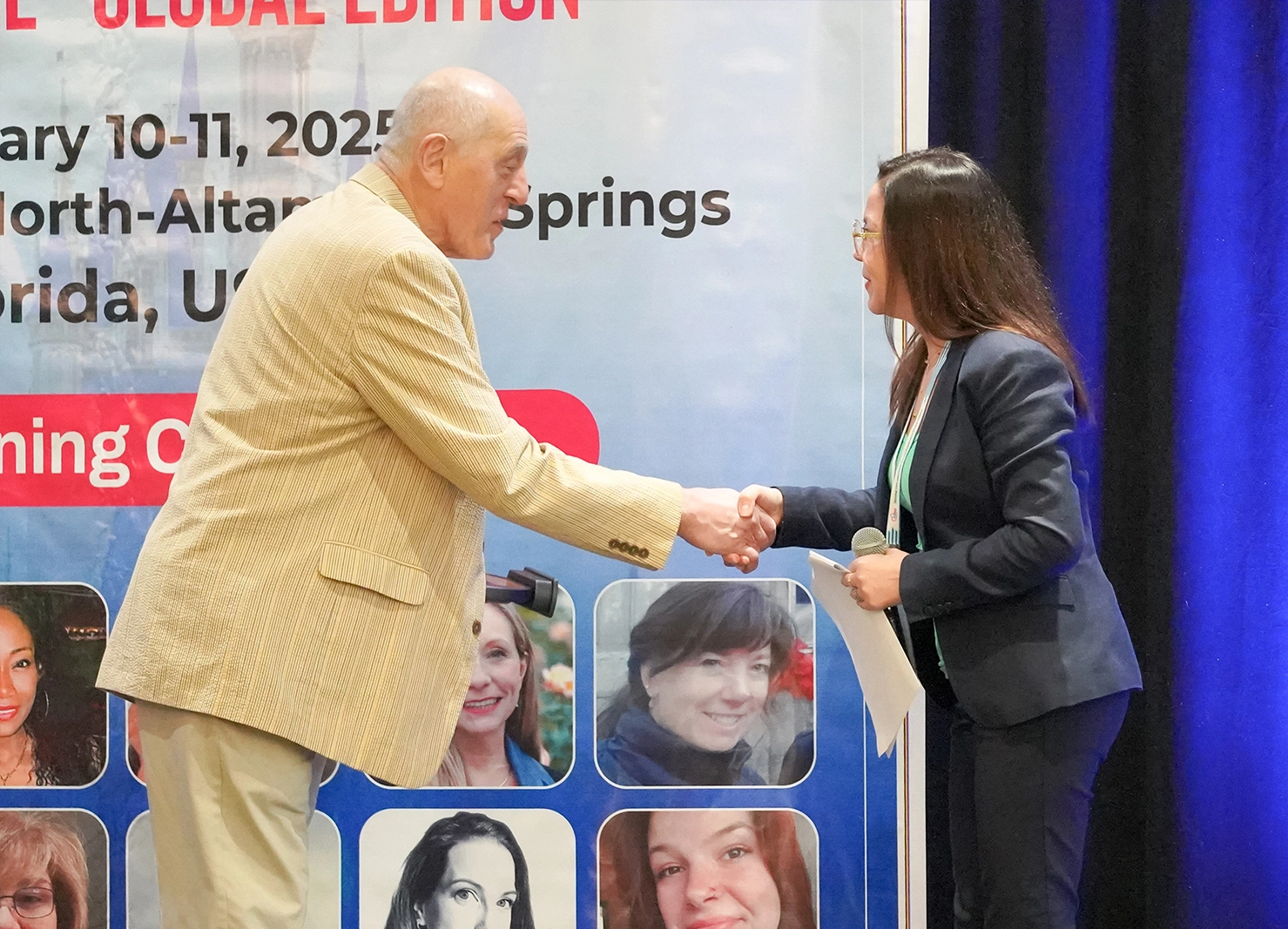 Informal group discussion at a lounge area